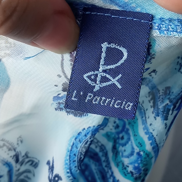 L Patricia Traslucid blouse sz L - Picture 7 of 8